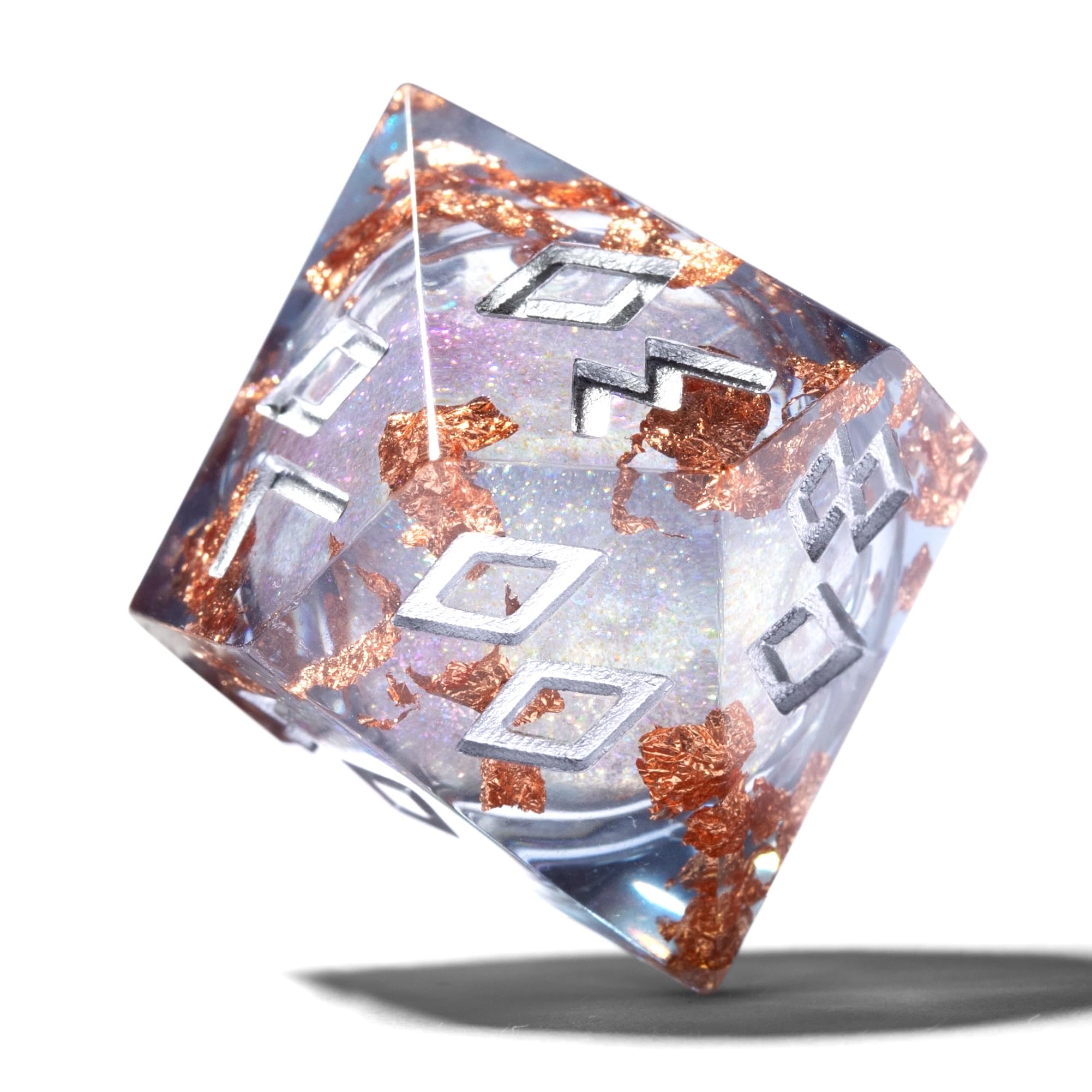 HEIMDALLR dice set showcases sharp-edged faces for quick readability