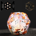 HEIMDALLR liquid core dice set with swirling core enhances dramatic rolls on table