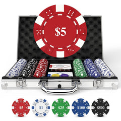 HEITOK 300-piece poker chip set for home play with authentic casino feel.