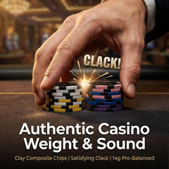 HEITOK poker set with dealer and blind buttons for organized gameplay