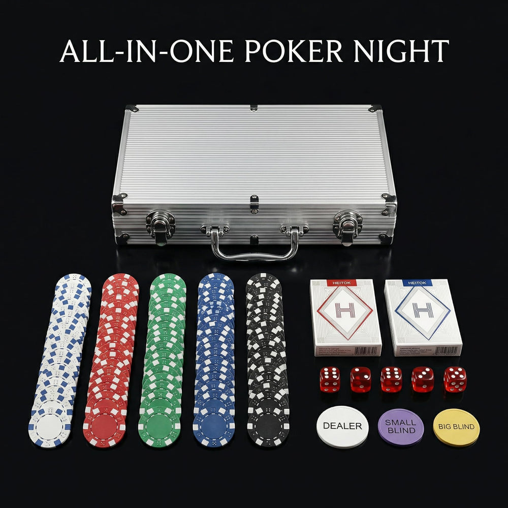 HEITOK poker chips weighted like casino feel for authentic hands.