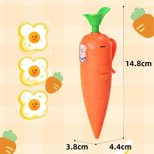 Hekisace carrot recorder pen in action writing smoothly for kids.