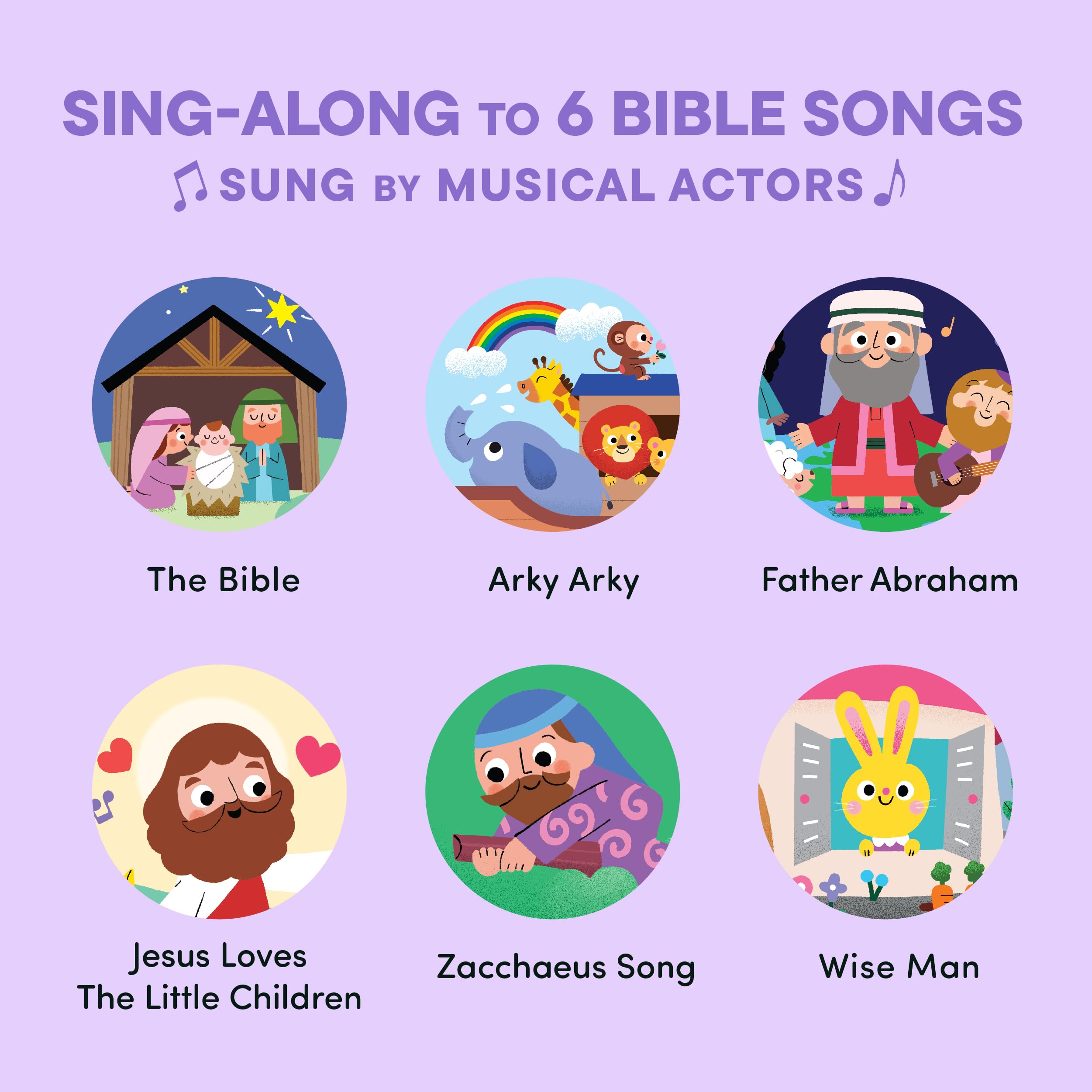 Hello 2 Kids Ark illustrations page inviting kids to sing along with visuals.