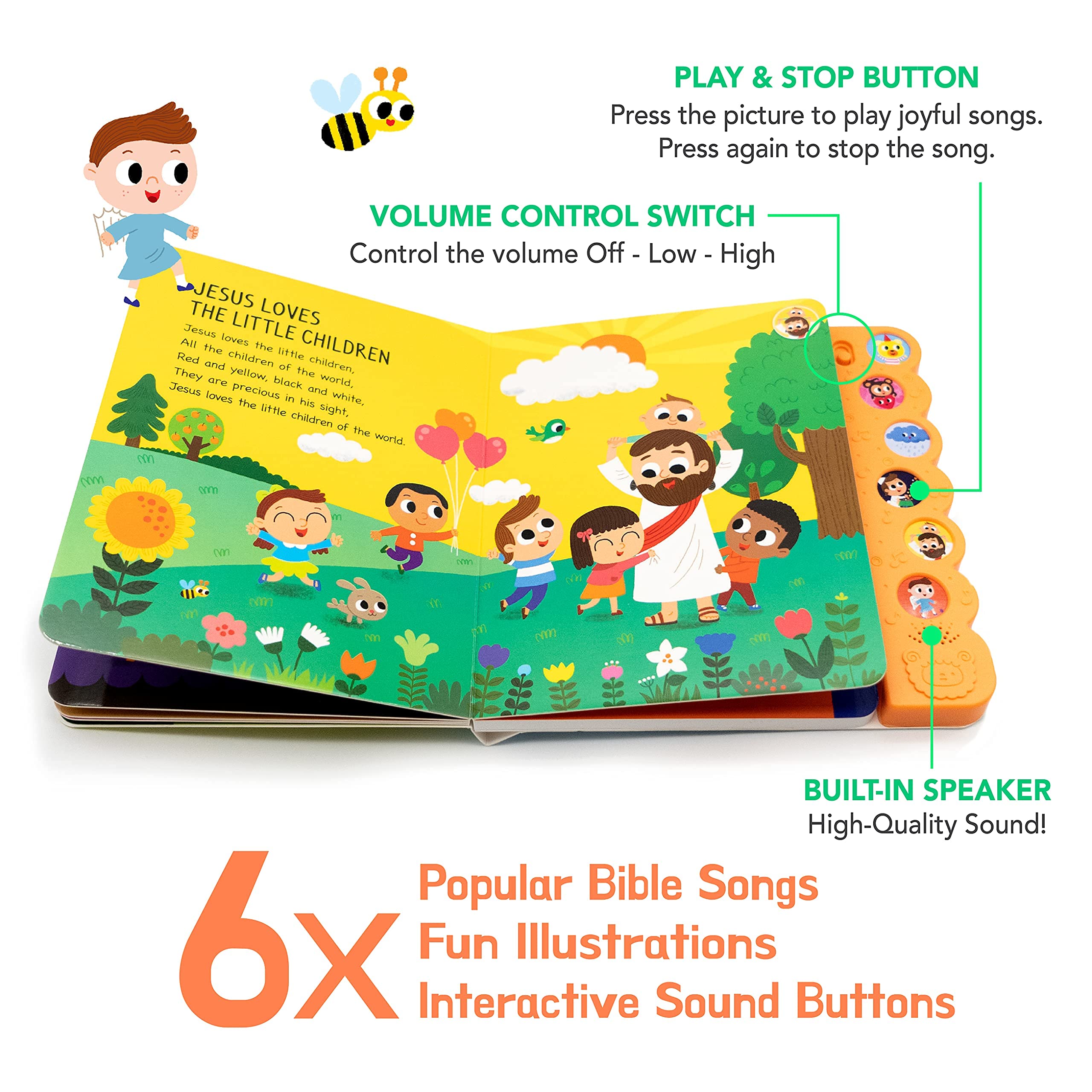 Hello 2 Kids Dance with Jesus open-book—colorful pages invite sing-along moments.