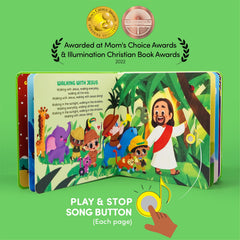 Hello 2 Kids Jesus Loves Me QR code panel for streaming songs