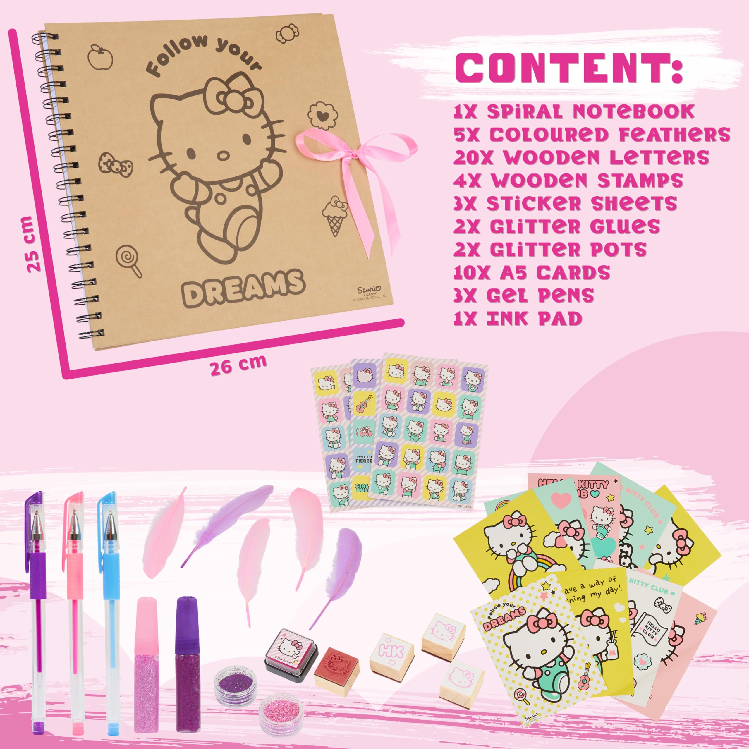 Hello Kitty scrapbook kit glitter glue for sparkling craft effects