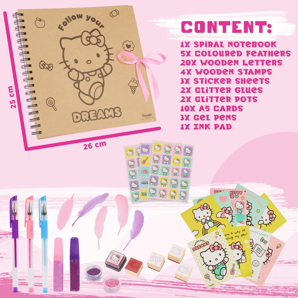 Hello Kitty scrapbook kit glitter glue for sparkling craft effects