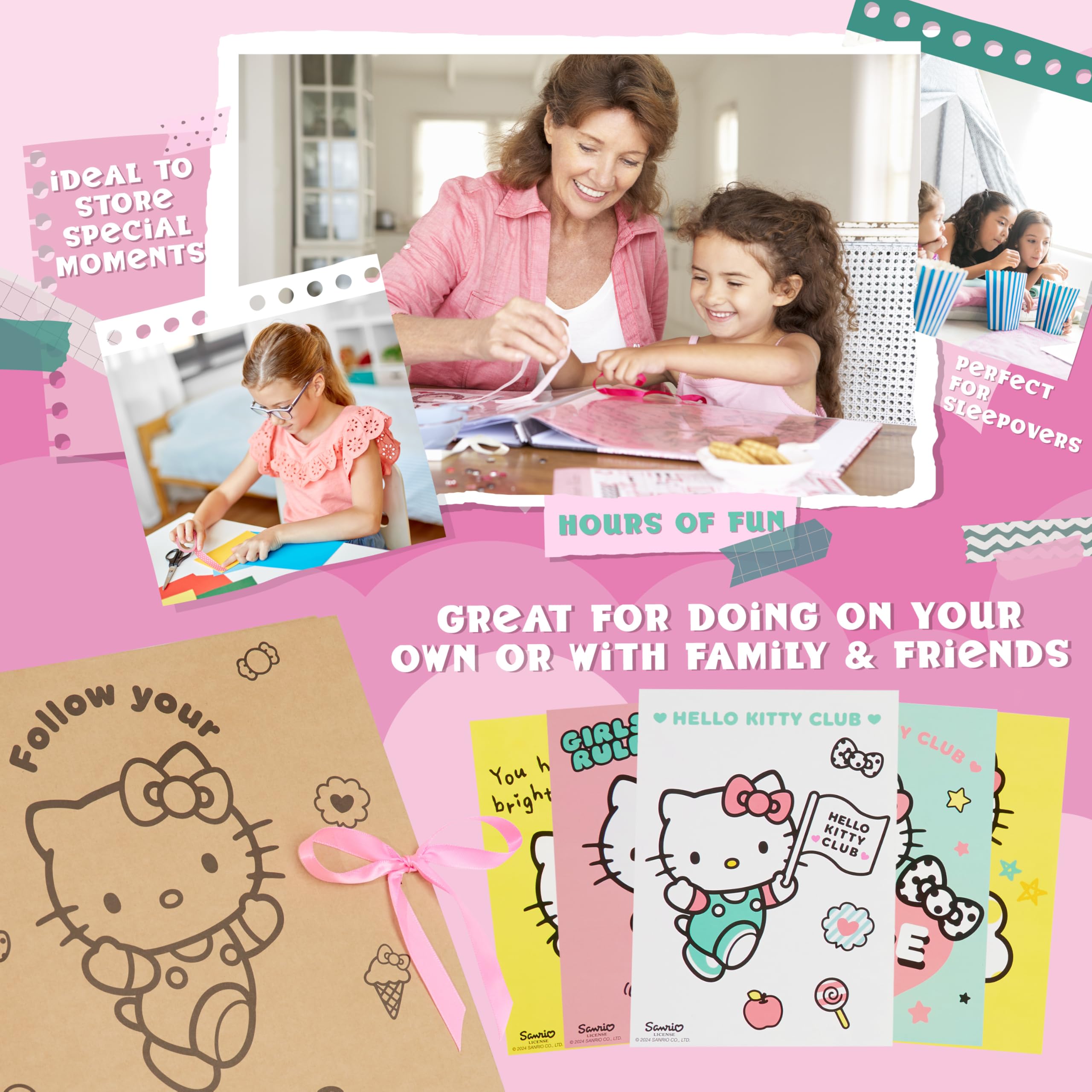Hello Kitty scrapbook kit stamps with ink pad for cute impressions