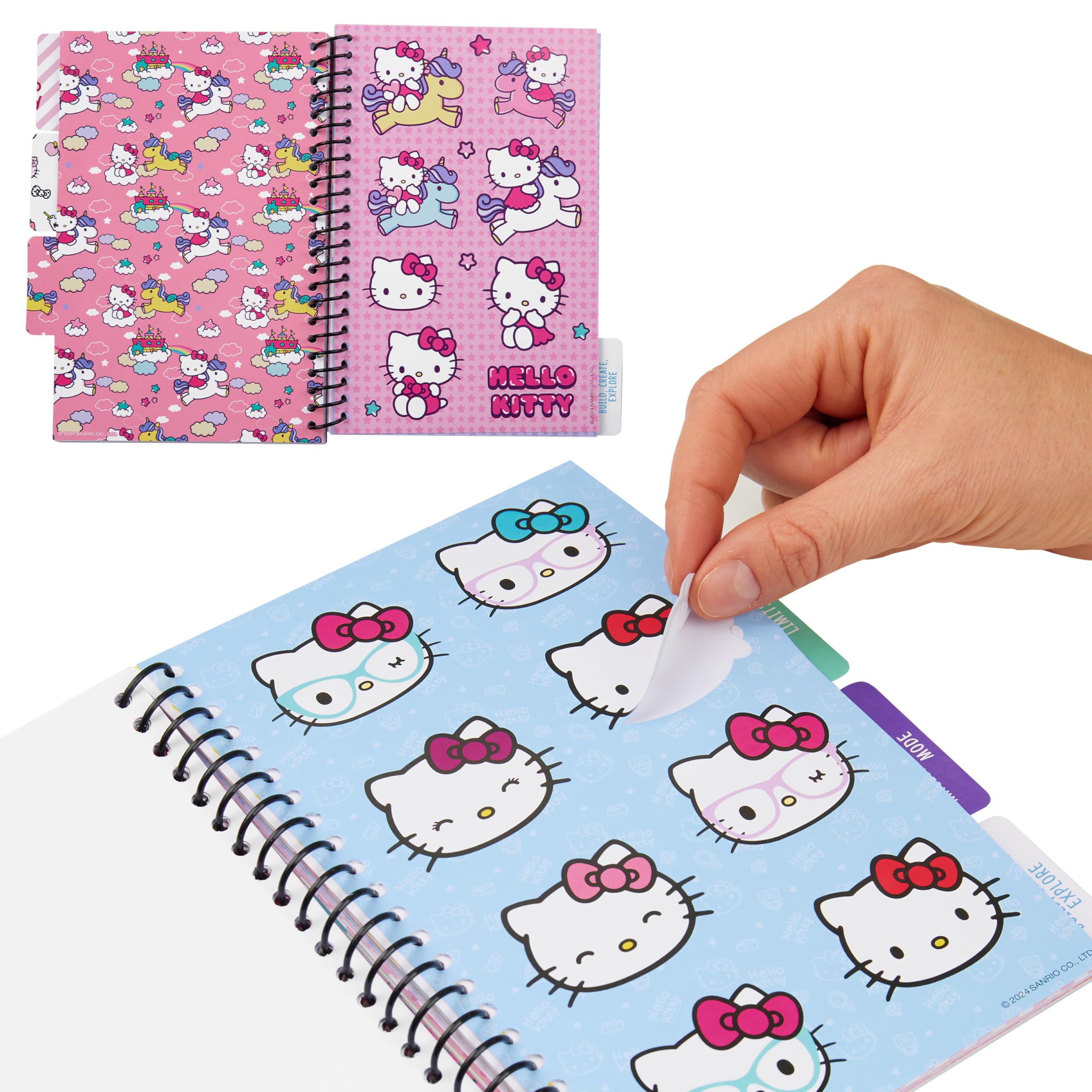Hello Kitty stickers on journaling pages boost creative self-expression
