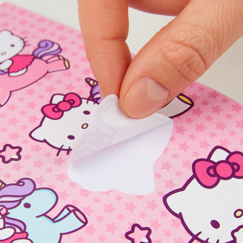 Hello Kitty sticker book spiral binding lays flat for easy crafting