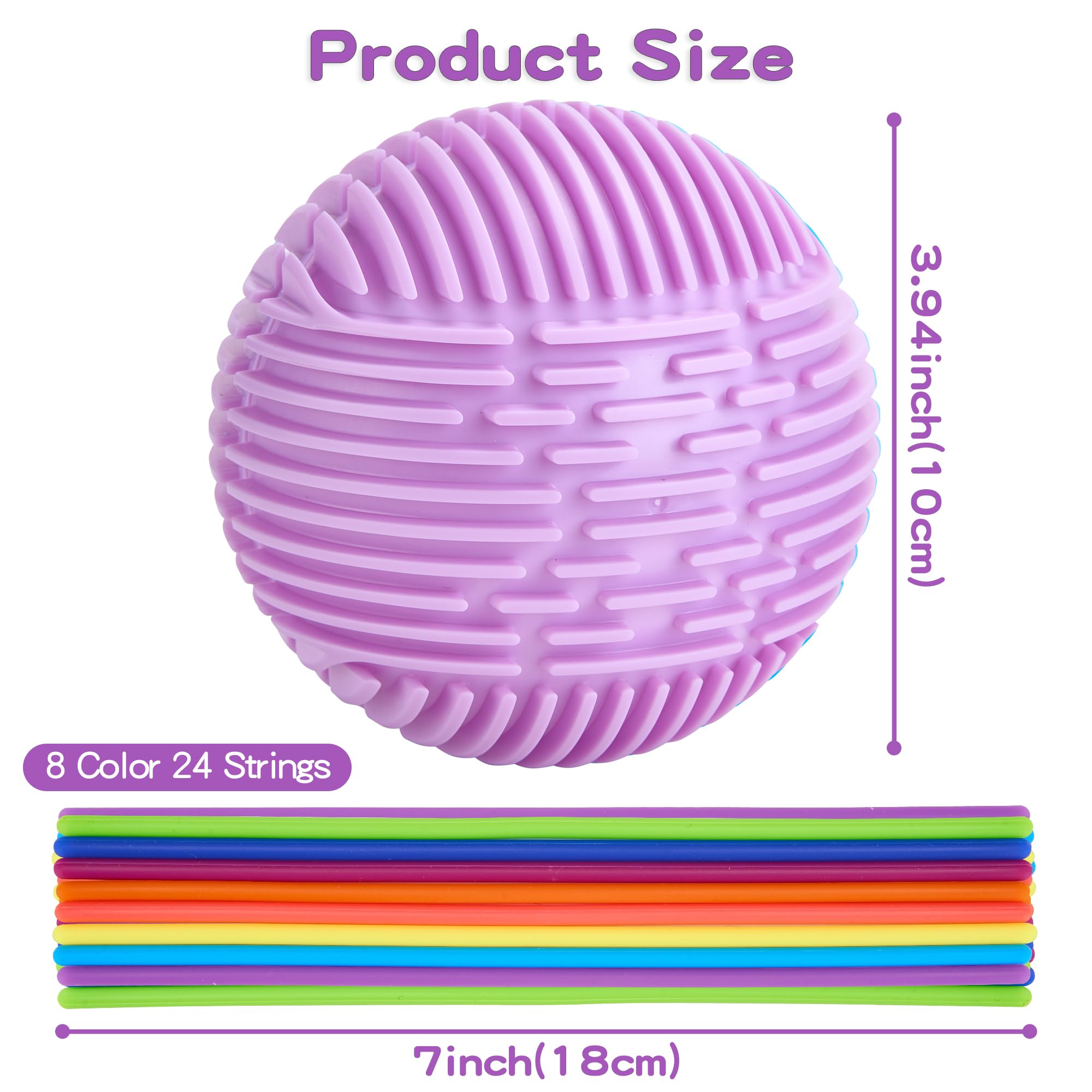 HELLO PAPAYA sphere grooves with twisting textures for exploring.