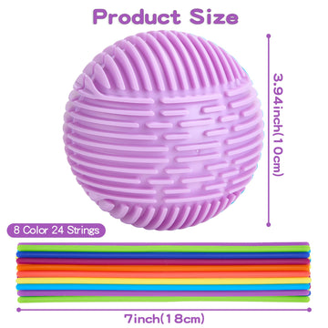 HELLO PAPAYA sphere grooves with twisting textures for exploring.