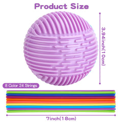 HELLO PAPAYA sphere grooves with twisting textures for exploring.