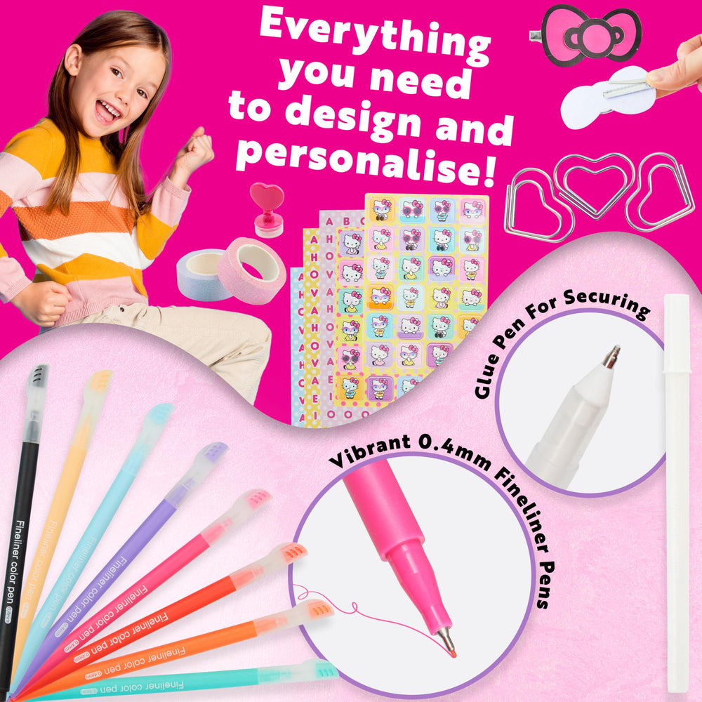 Hello Kitty DIY Journal Kit hair clips for kawaii accessories