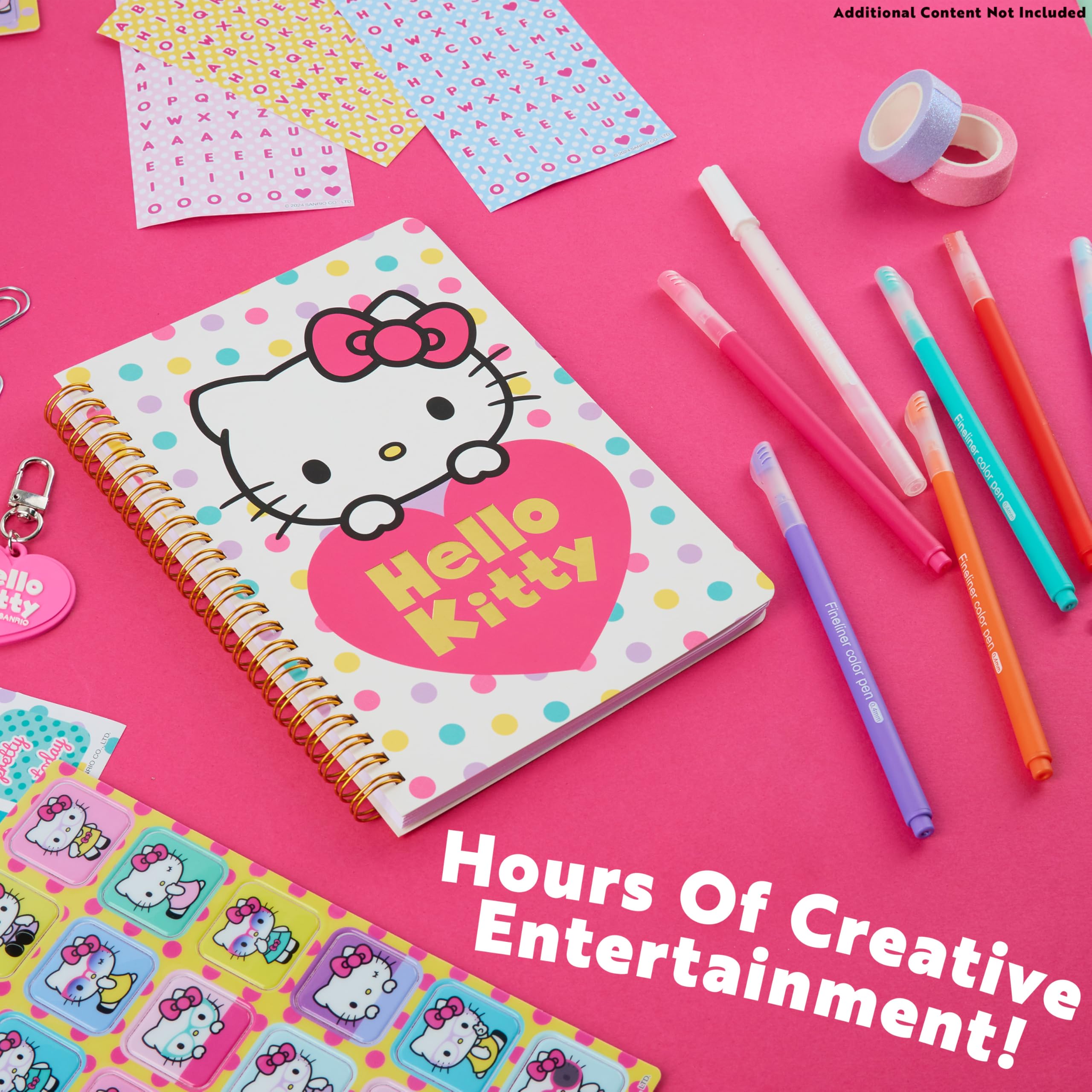 Hello Kitty DIY Journal Kit keychain for cute backpack flair
