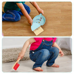 HELLOWOOD Kids Cleaning Set handheld vacuum button activation: instant sounds for immersive play