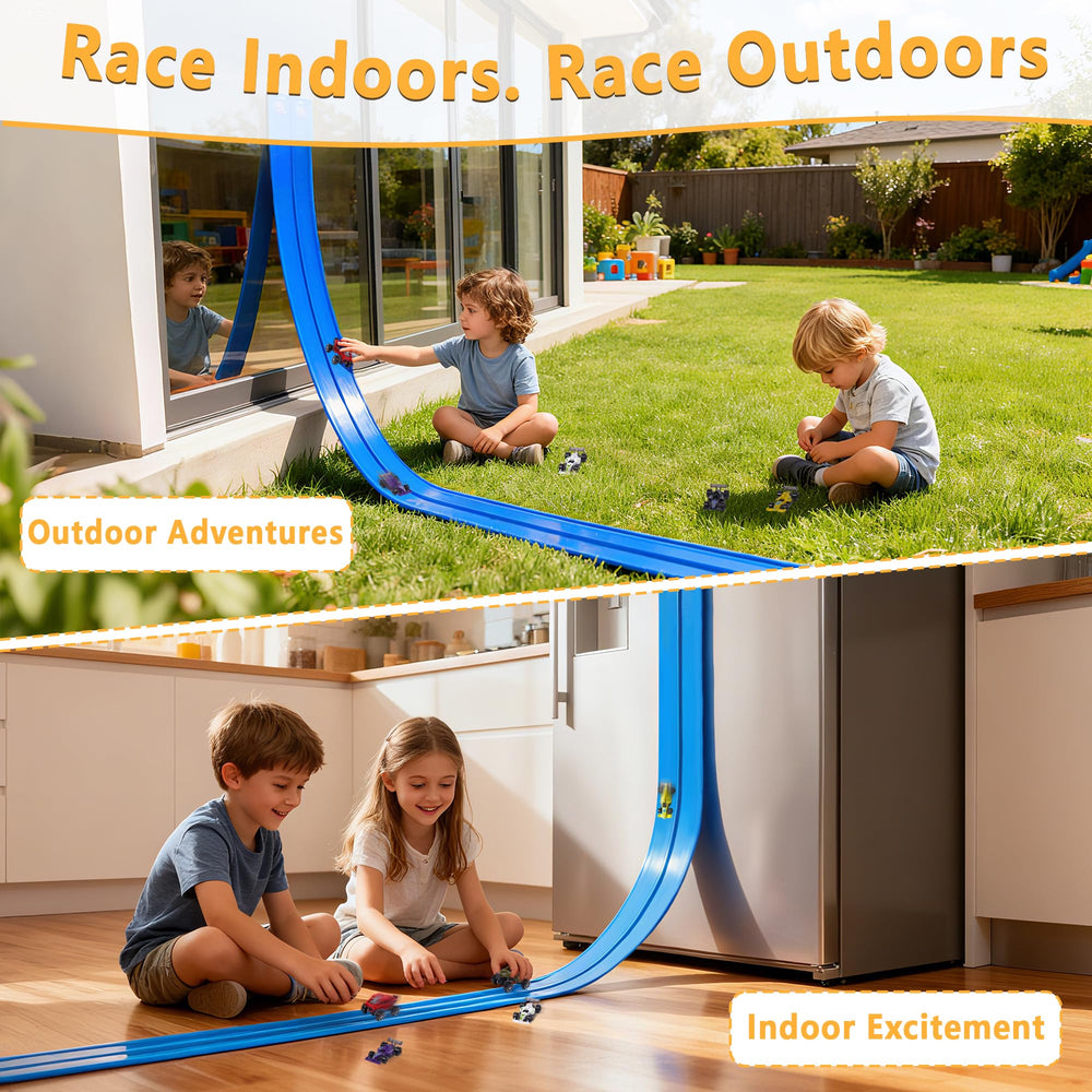 Helmxlnq six racing cars included for family-friendly races.