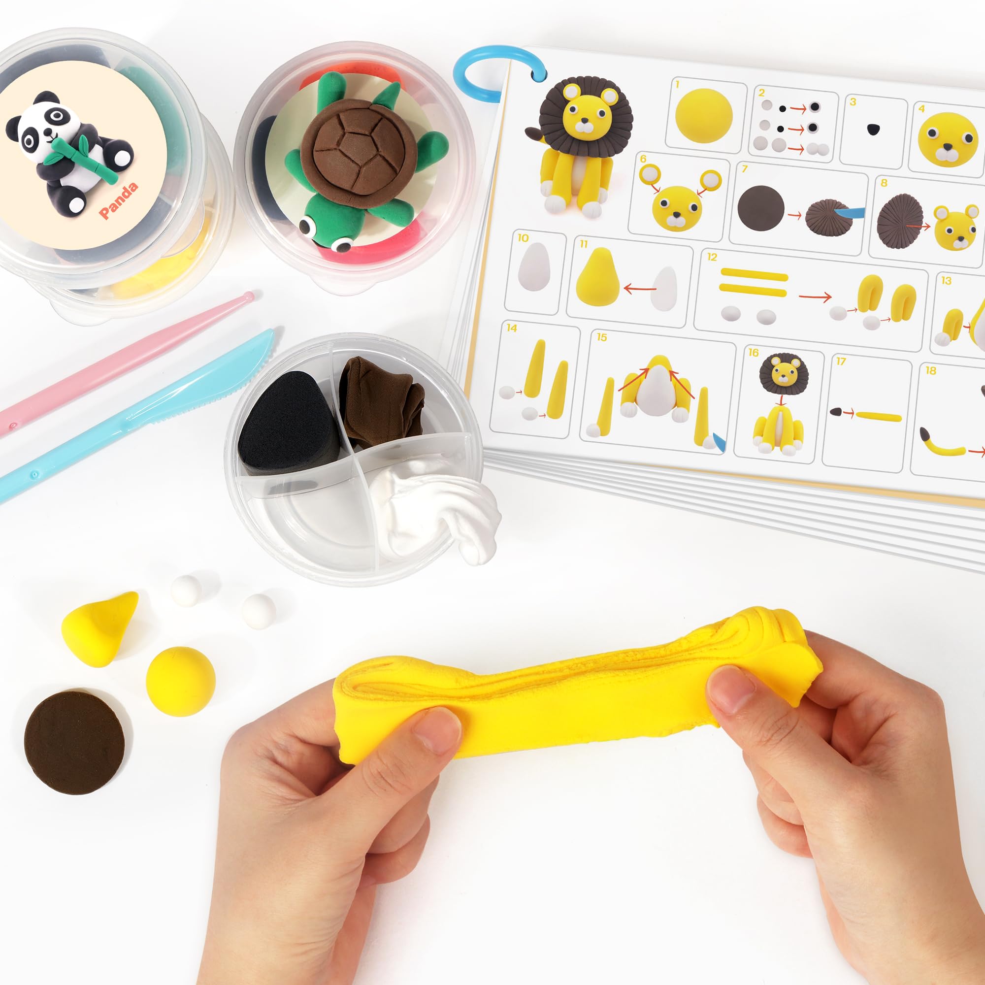 Helsort Air Dry Clay Kit features safe non-toxic materials for at-home crafts
