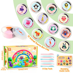 Helsort Air Dry Clay Kit tutorial cards guiding step-by-step sculpting