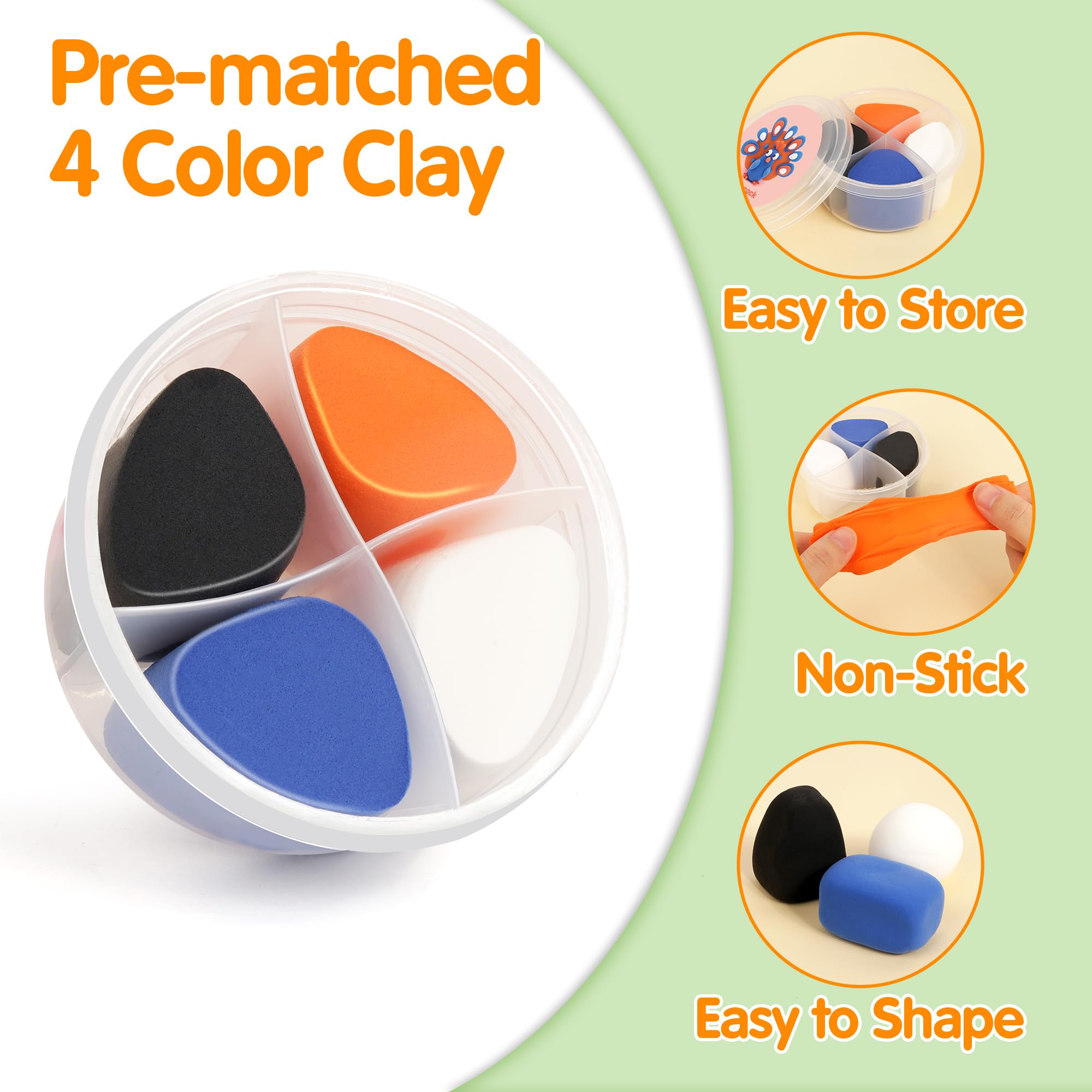 Helsort Air Dry Clay Kit with video instructions for learning to sculpt