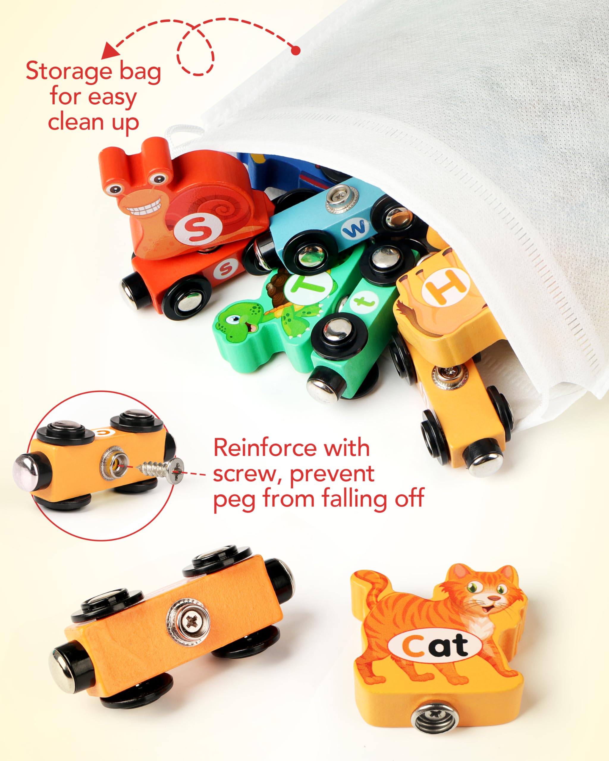 Helsort colorful alphabet magnets support early literacy and color recognition