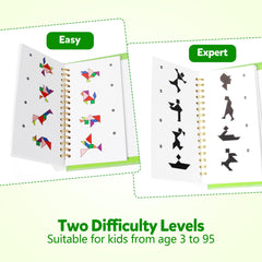 Helsort Road-Trip Activity Book with compact magnetic tangrams for screen-free travel fun.