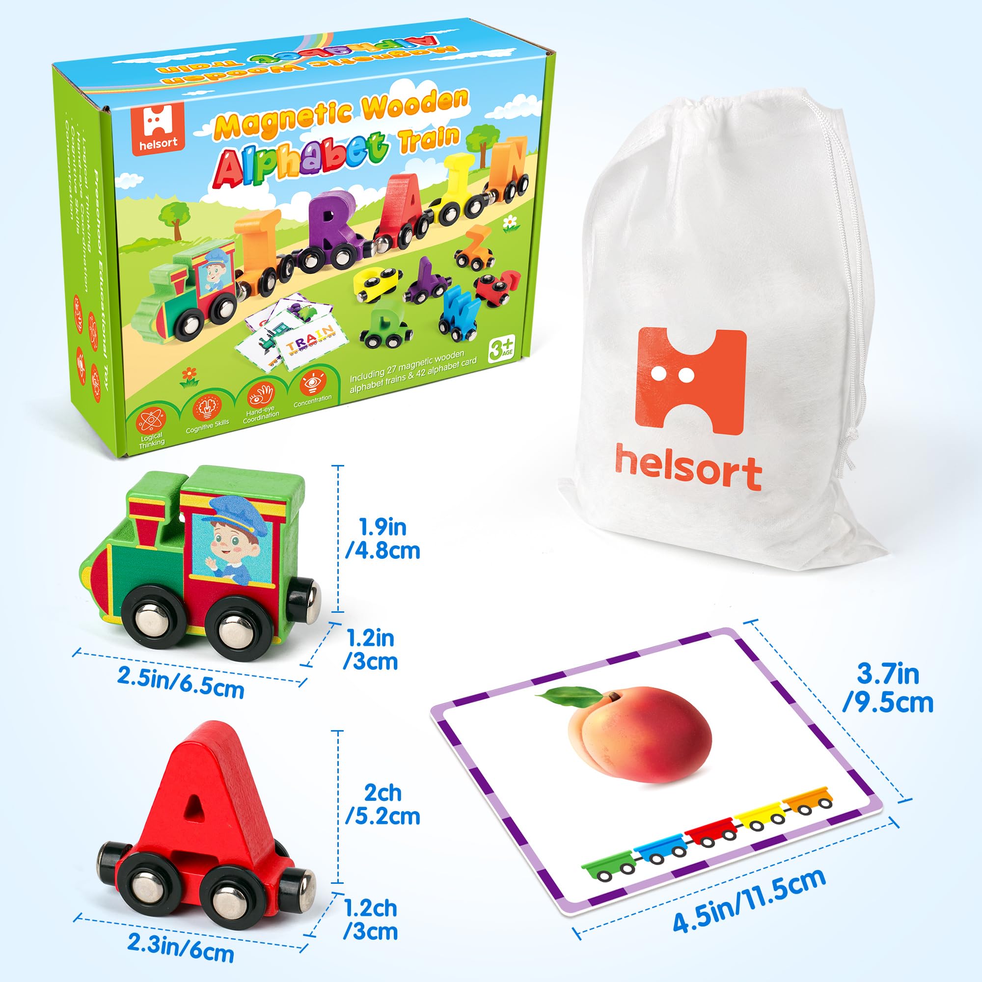 Helsort rounded-edges wood design; safe for little hands during play.