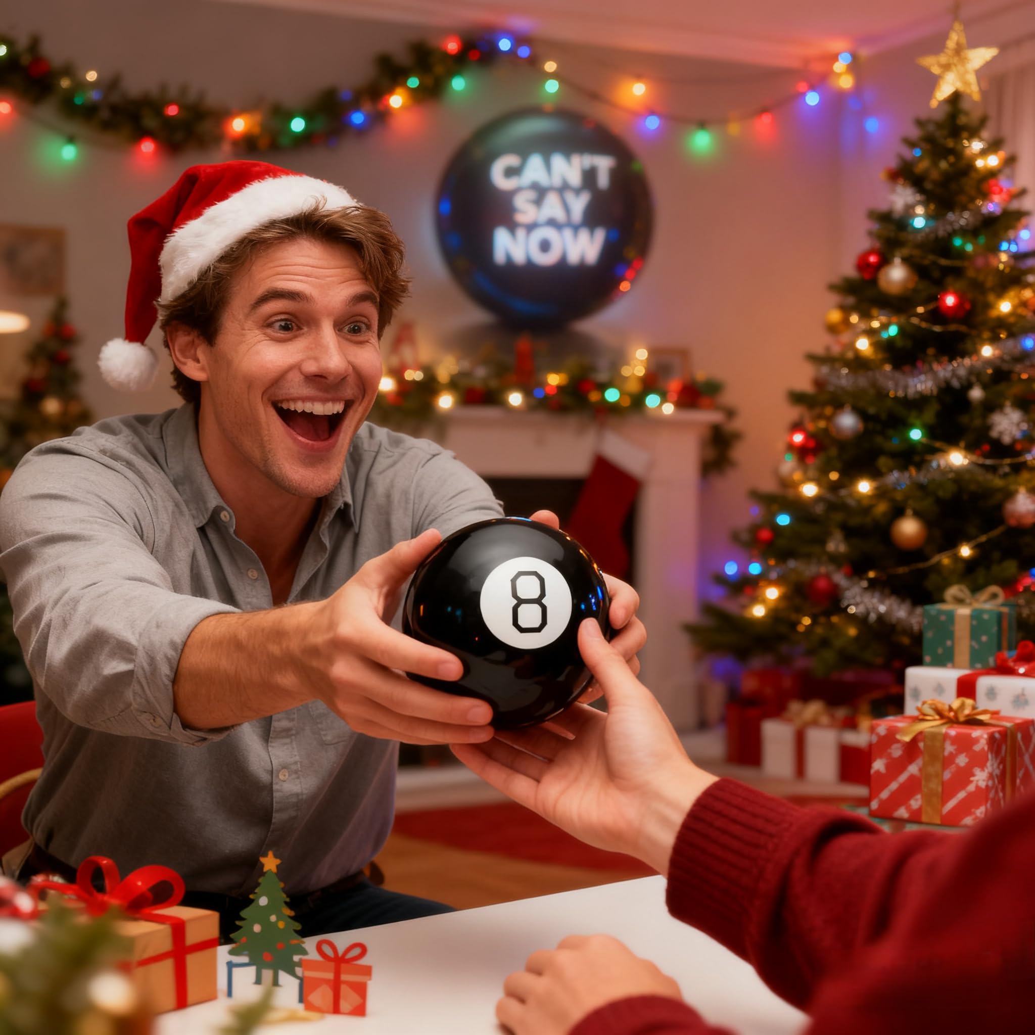 Helvak Mystic 8 Ball shaking action captures the ritual of choosing.