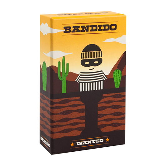 Helvetiq Bandido card game cover image, ideal for on-the-go family game nights.