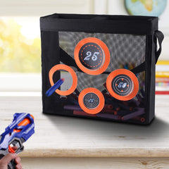Hely Cancy mesh target compatible with Nerf darts and toy blasters for versatile use.