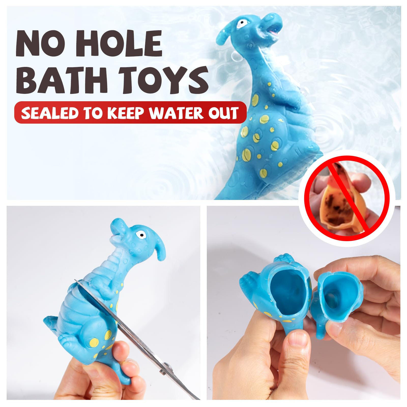 Hely Cancy dinosaur bath toy with stones decoration enhances bath time play
