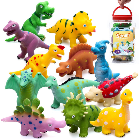 Hely Cancy dinosaur bath toy squirt for safe grip during bath time.