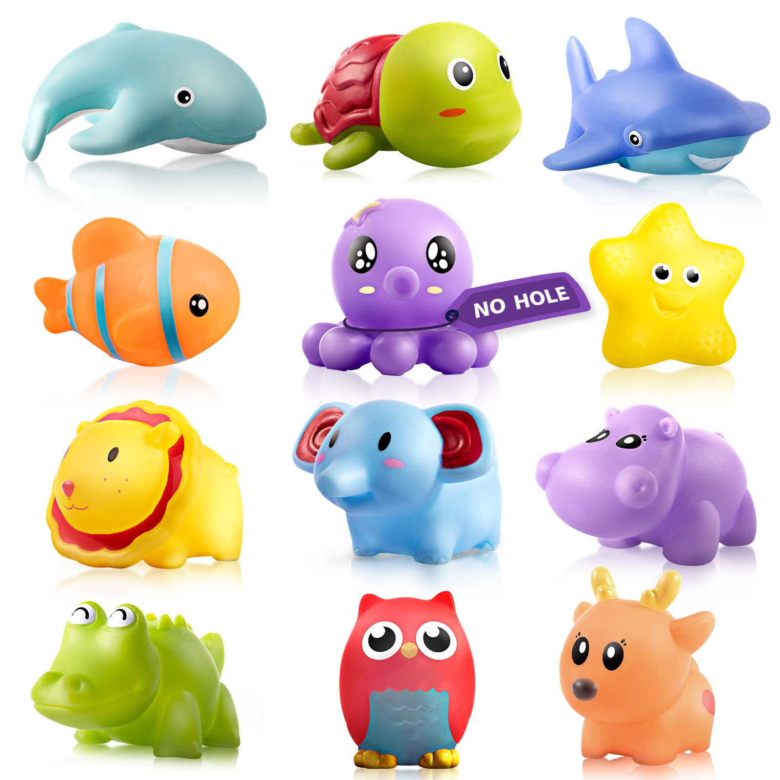 Hely Cancy no-hole animal bath toy with safe design for bath time exploration
