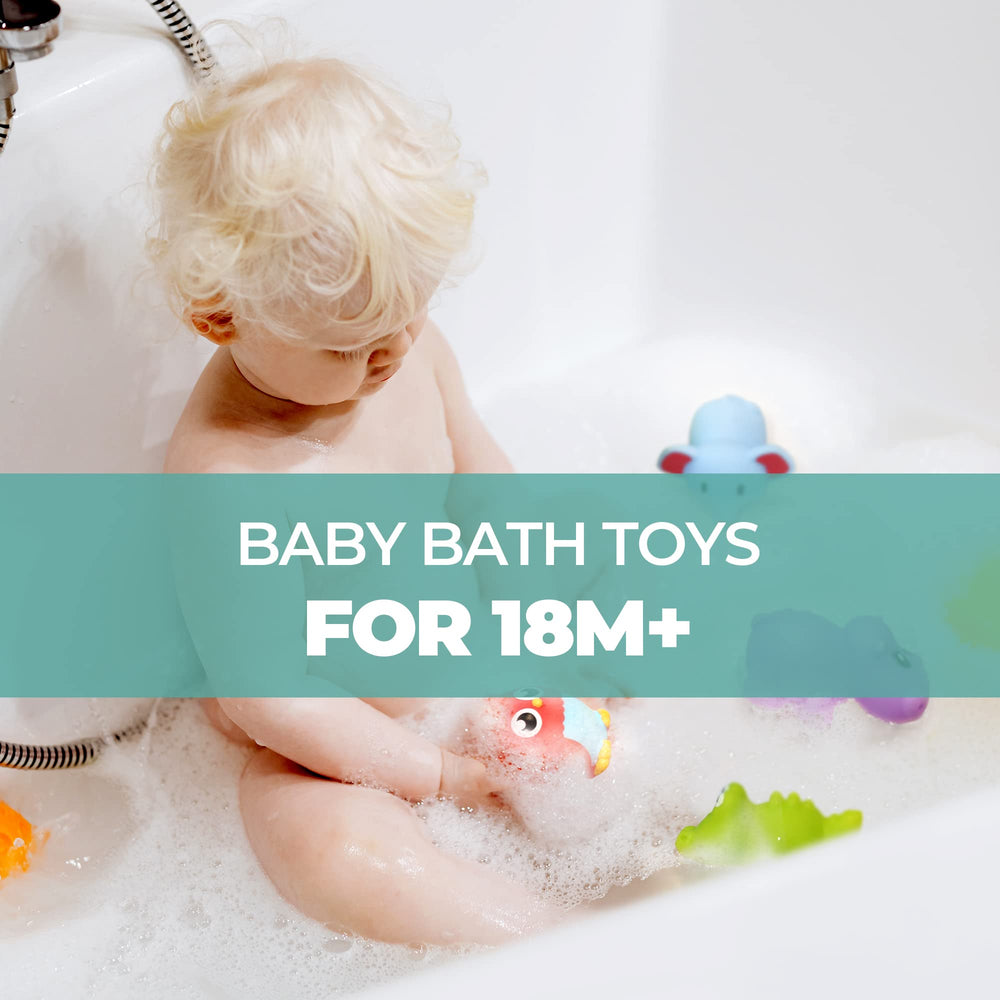 Hely Cancy soft rubber hippo bath toy is gentle for teething and grasping