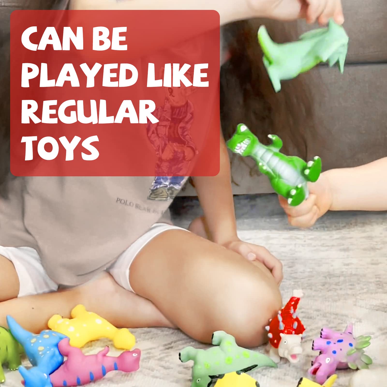 Hely Cancy tub friends dinosaur toy for engaging bath time