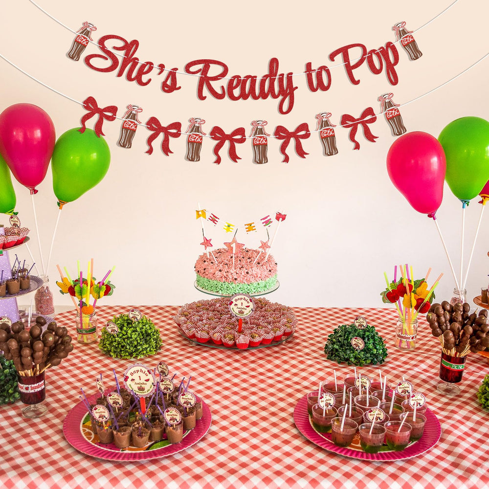 Hemicha gender reveal baby shower decor suits red color palette beautifully.