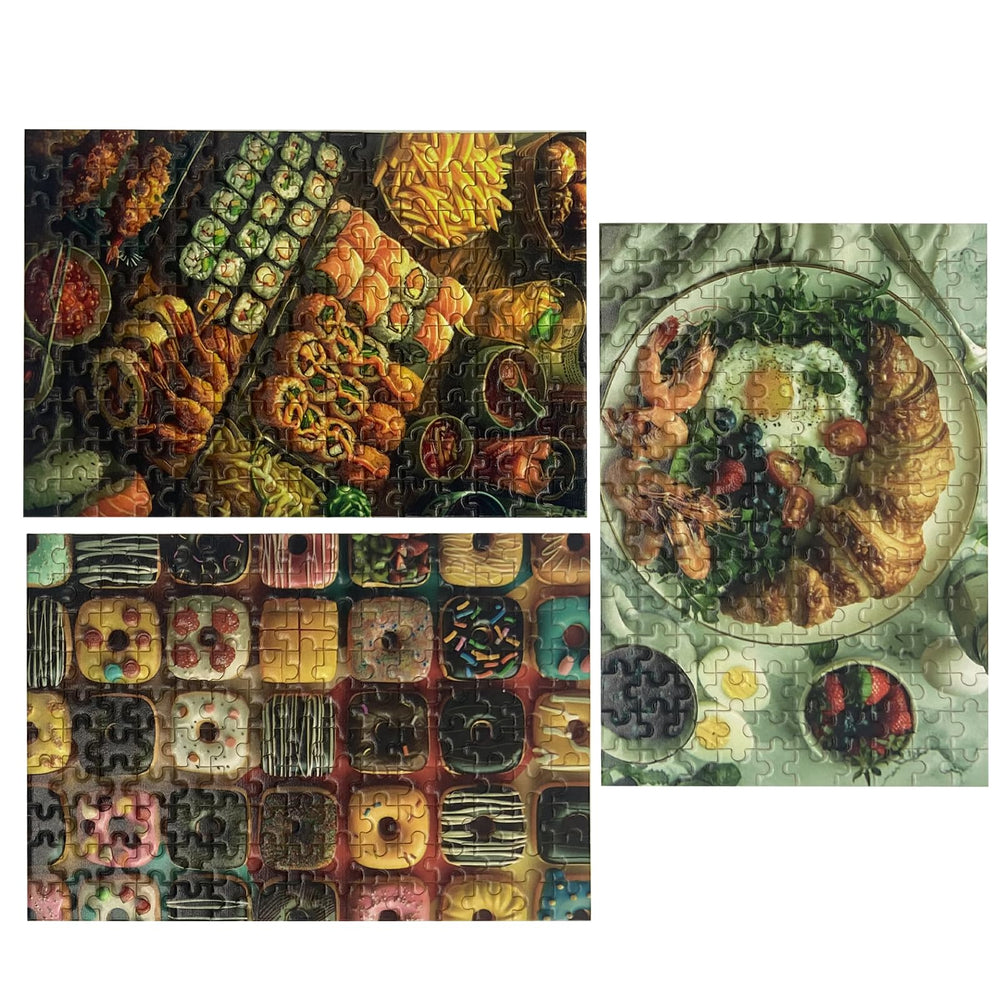 HENGCHI mini puzzles set shows three tubes with patterns, ideal for quick relaxation.
