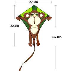 HENGDA KITE monkey kite in breeze, stable flight in moderate wind.