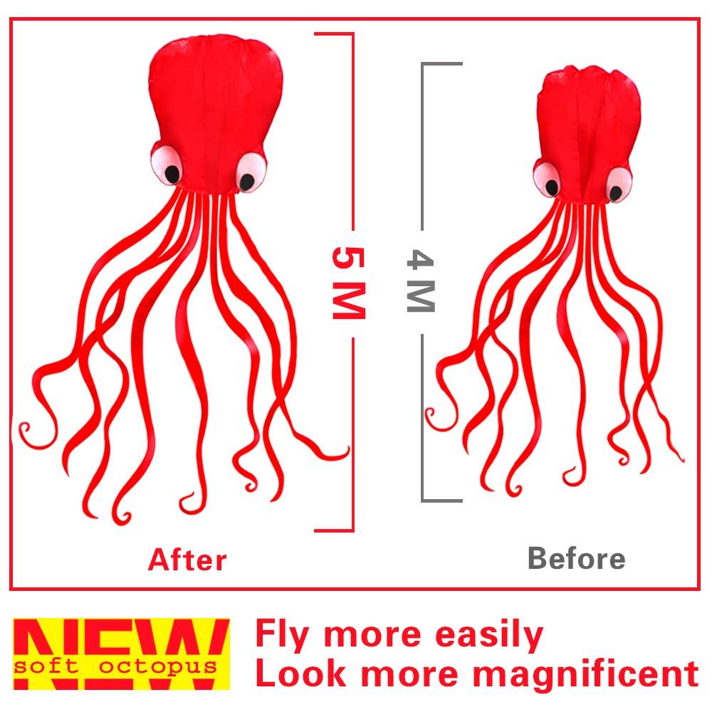 HENGDA KITE Octopus Flyer 31-inch wide for stable, easy launches