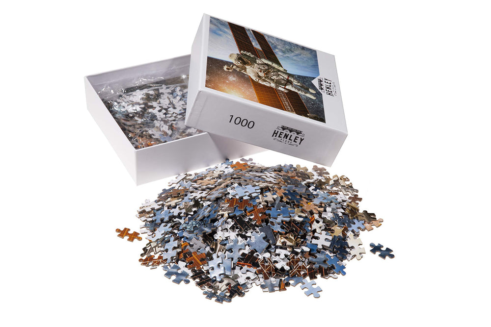 Henley Place Space Puzzle ISS and Earth scene, engaging space challenge for adults