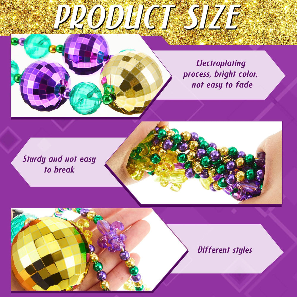 Henoyso 31-5-inch crown bead necklace for eye-catching carnival accessories.
