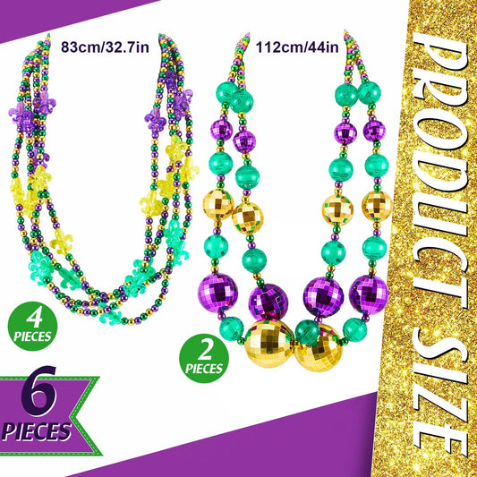 Henoyso 31-5-inch round bead necklace adds sparkle to festive outfits.