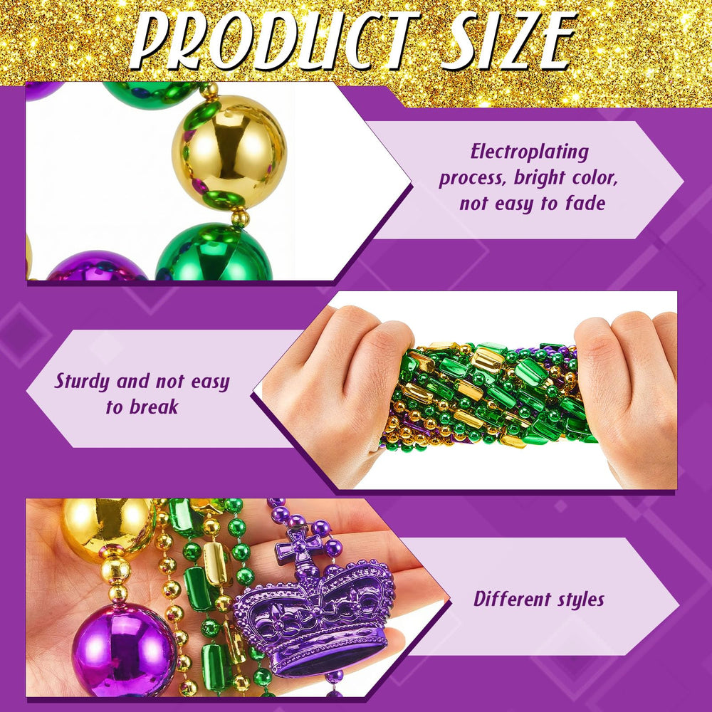 Henoyso crown bead necklace adds playful height to outfits.