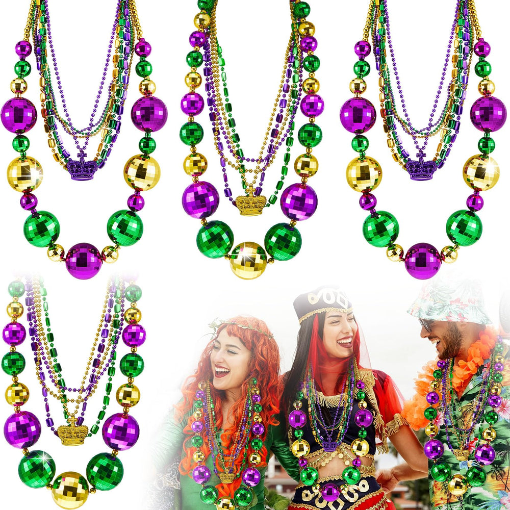 Henoyso jumbo bead necklace 50-inch for bold Mardi Gras parades