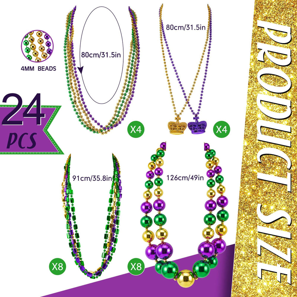 Henoyso round 31.5-inch beads necklace adds carnival color.