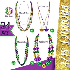 Henoyso round 31.5-inch beads necklace adds carnival color.
