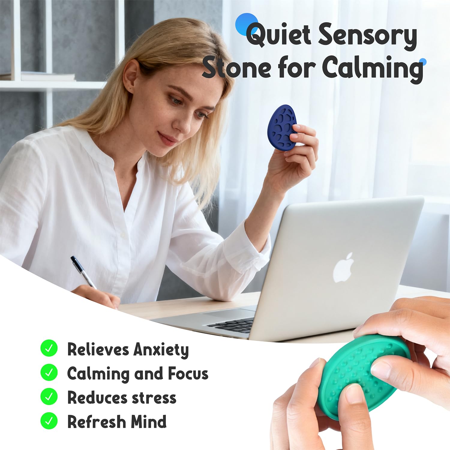 HEOMOONE fidget stone textured-4: tactile stress relief during travel