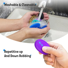 HEOMOONE fidget stone textured-5: durable silicone stone with easy cleaning