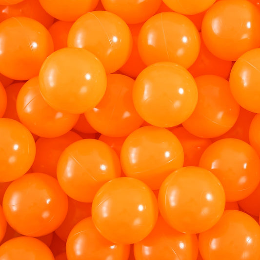 Heopeis ball pit balls 2.75 inches orange set for safe play in homes.