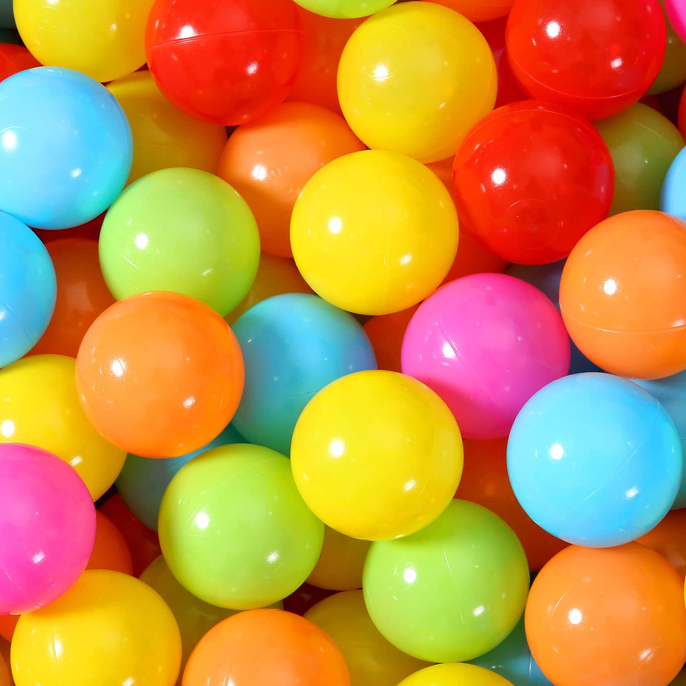 Heopeis ball pit balls in 6 bright colors for color recognition and safe play